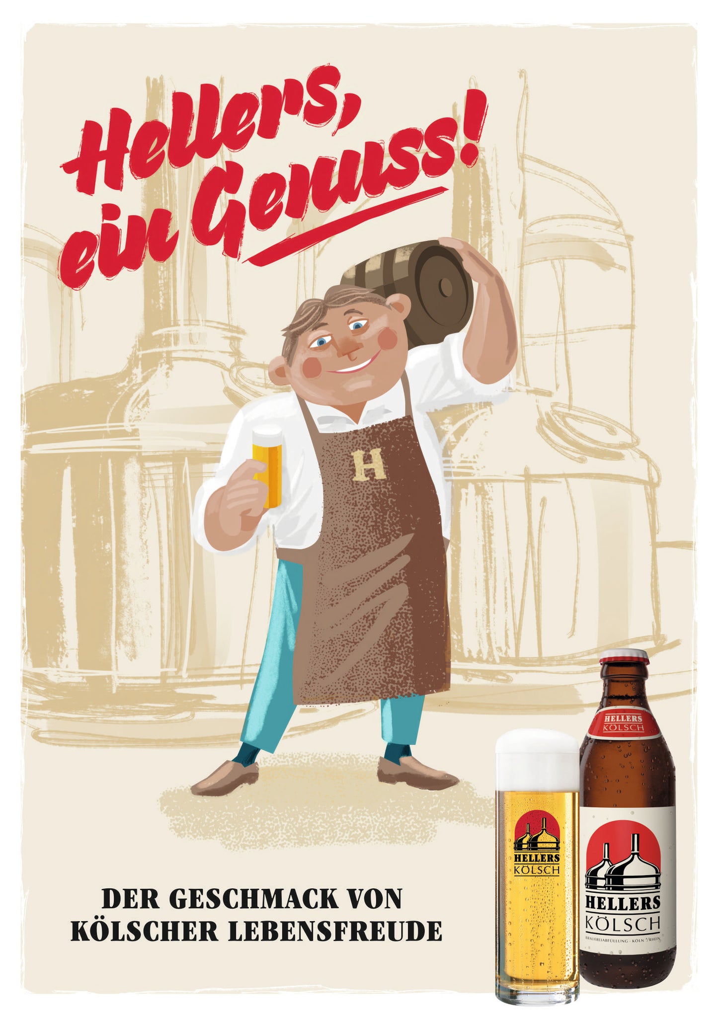 Blechschild "Hellers ein Genuss!"