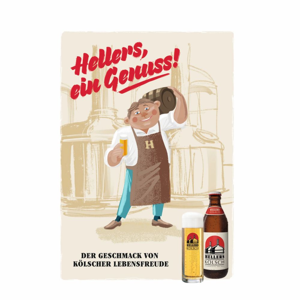 Blechschild "Hellers ein Genuss!"